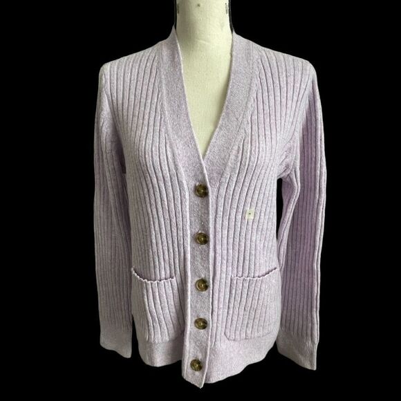LOFT Sweaters - LOFT Cardigan Front Pockets V-neck Lavender Medium